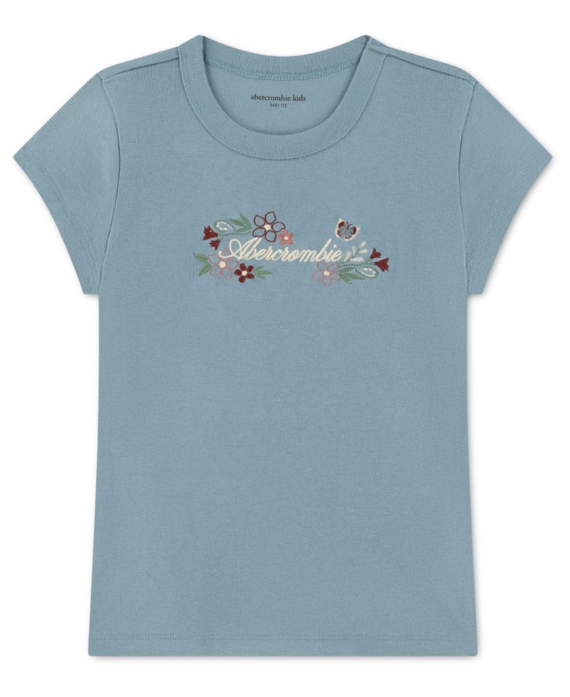 Girls' 5-16 Floral Logo Graphic Short-Sleeve T-Shirt
