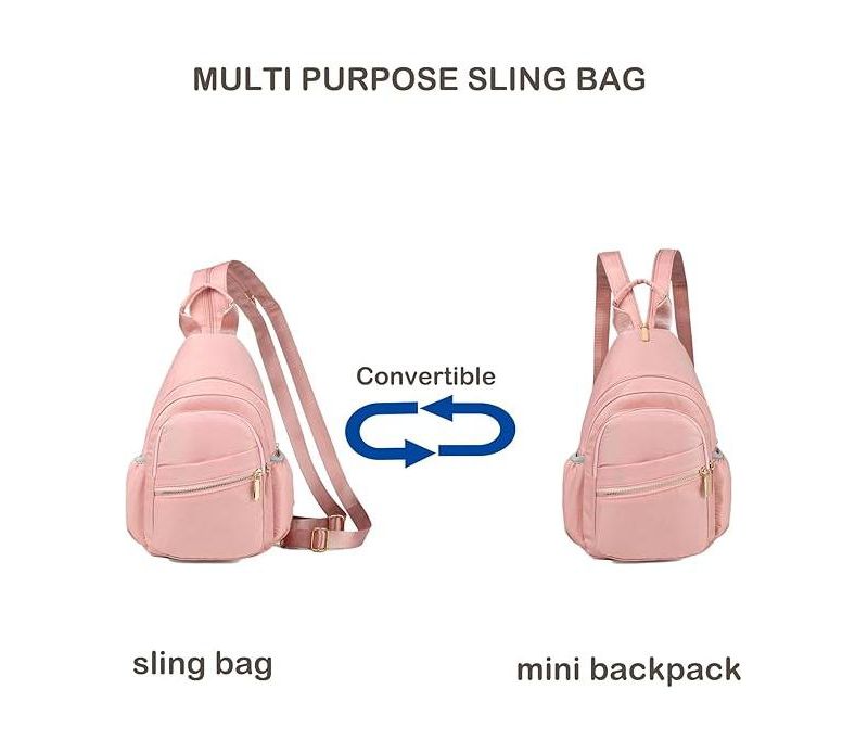 Small Crossbody Sling Bag for Women, Mini Backpack Sling Backpack Convertible, Chest Bag for Hiking Daypack