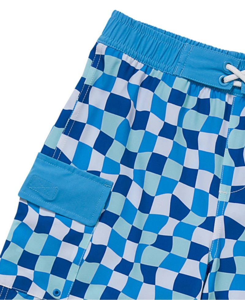 Boy Child Chlorine Resistant Stretch Printed Hydroliner Board Swim Trunks