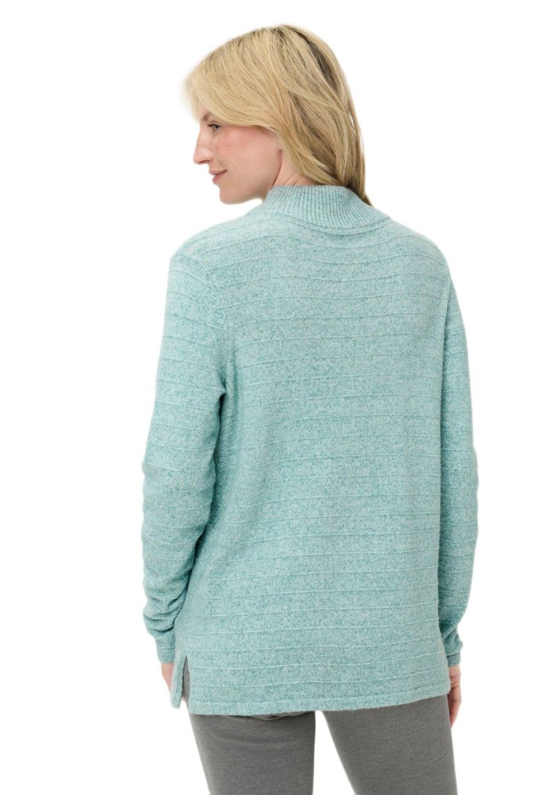 Women's Half Zip Mock Sweater