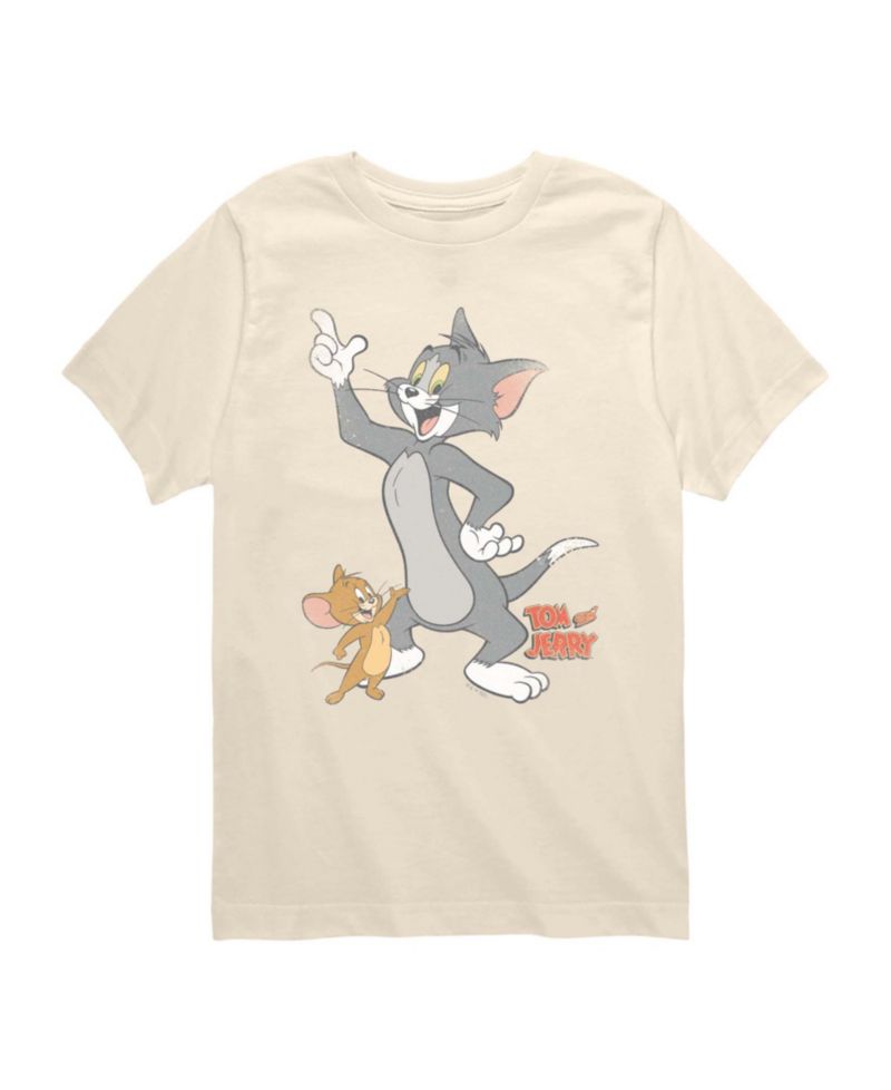 Tom & Jerry Boys' 8-20 Vintage Faded Short-Sleeve Graphic T-Shirt