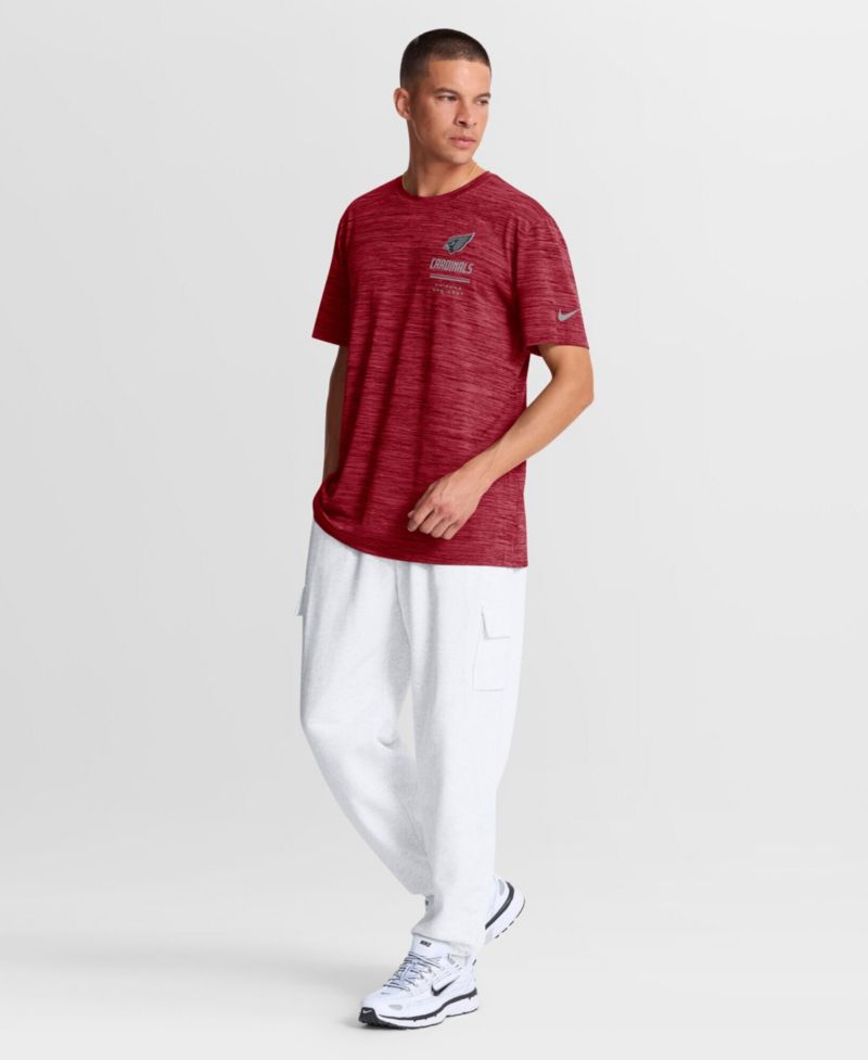 Men's Cardinal Arizona Cardinals Sideline Double Covered Dri-FIT Velocity T-Shirt