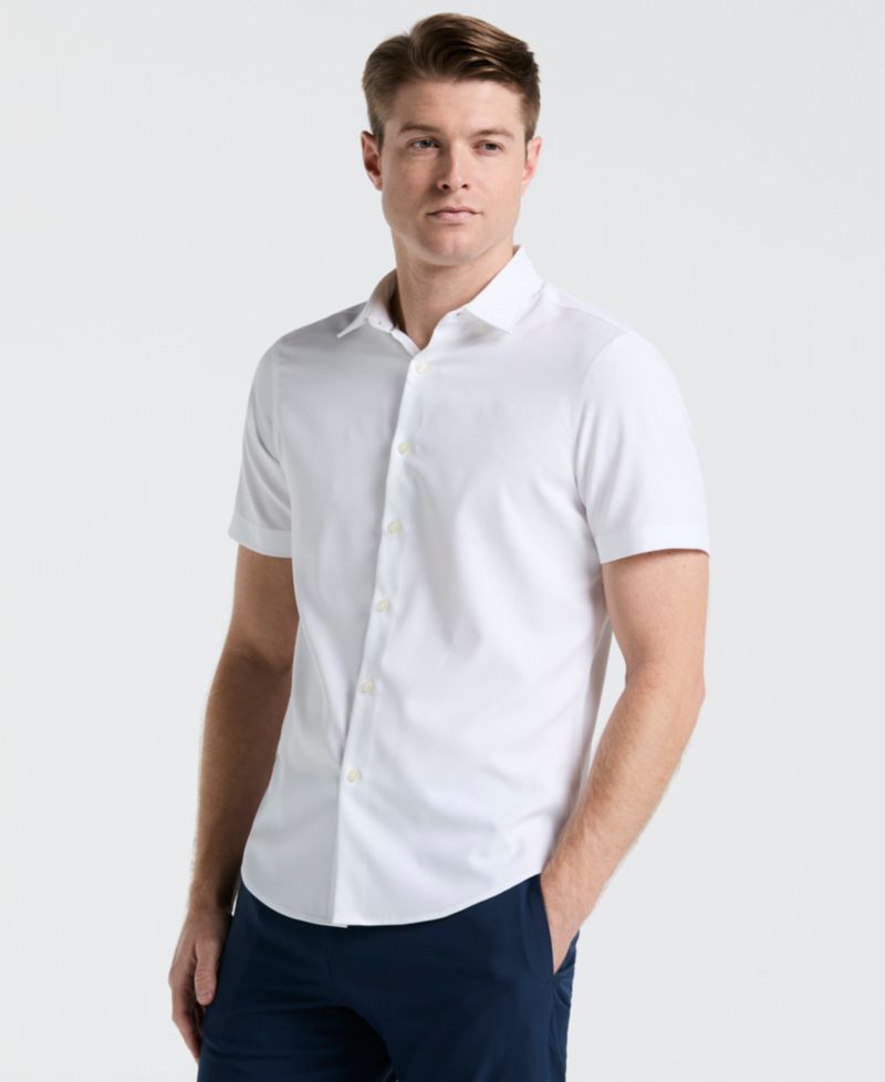Men's Short-Sleeve Solid Shirt