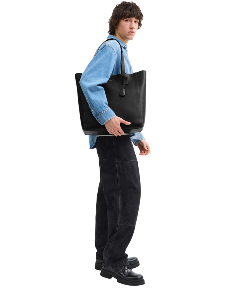 Natural Grain Leather Broadway Tote Bag