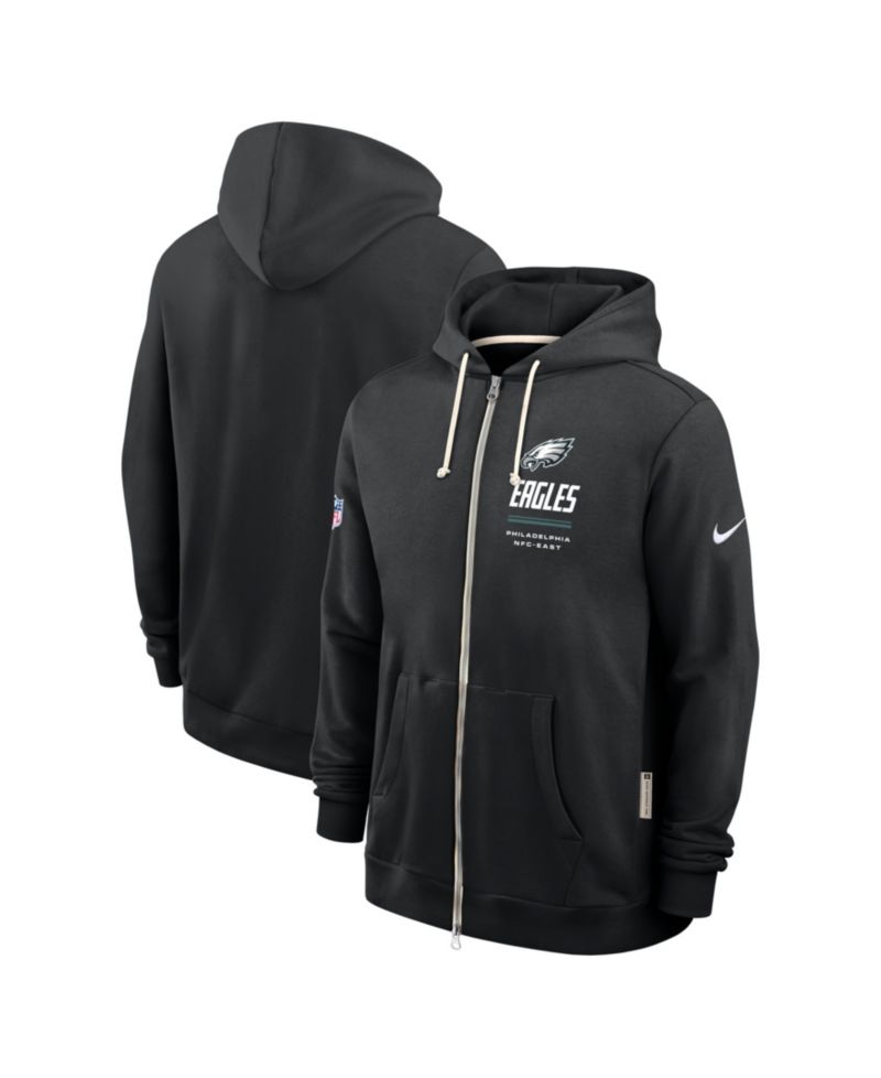 Men's Black Philadelphia Eagles Sideline Standard Issue Dri-FIT Full-Zip Hoodie