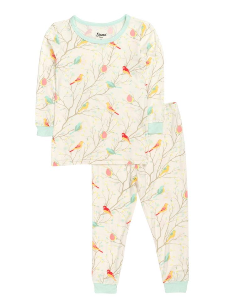 Baby Matching Family Two-Piece Cooling Bamboo Viscose Long Sleeve Pajamas - Nature and Wildlife Print (03M-24M)