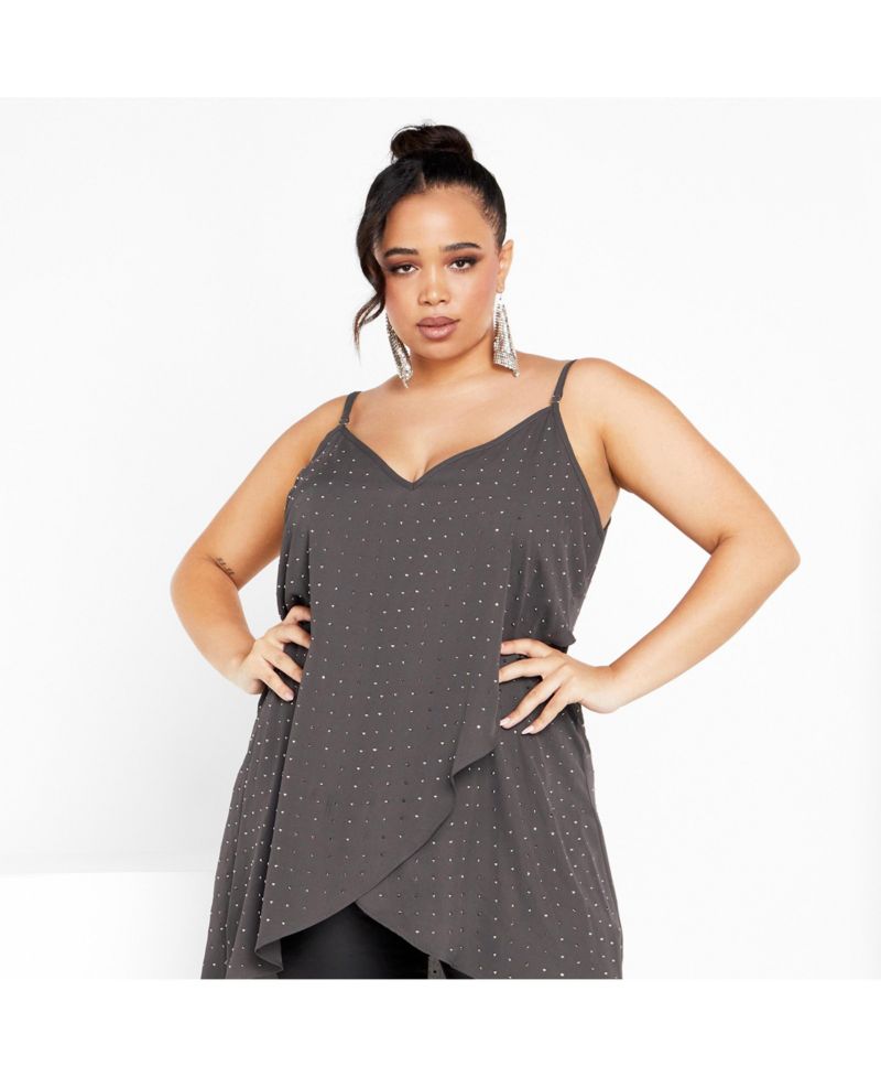 Plus Size Hi Lo Shine Cami