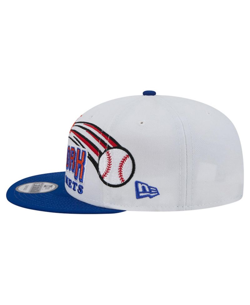 Men's White New York Mets Retro Sweep 9FIFTY Snapback Hat