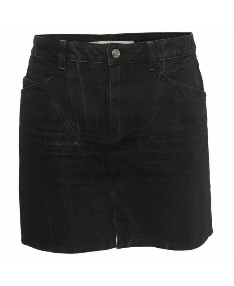 Women's Denim Marble Washed Mini Skirt