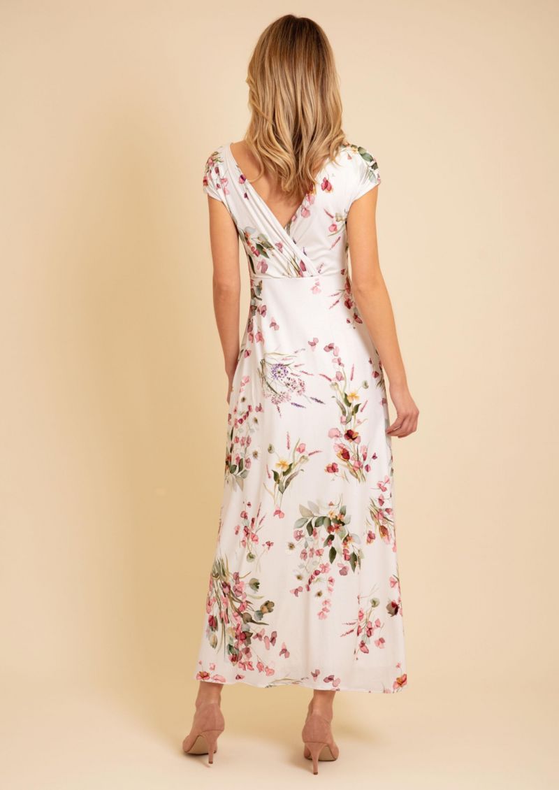 Women's Sophia V-Neck Short Sleeve Maxi Dress