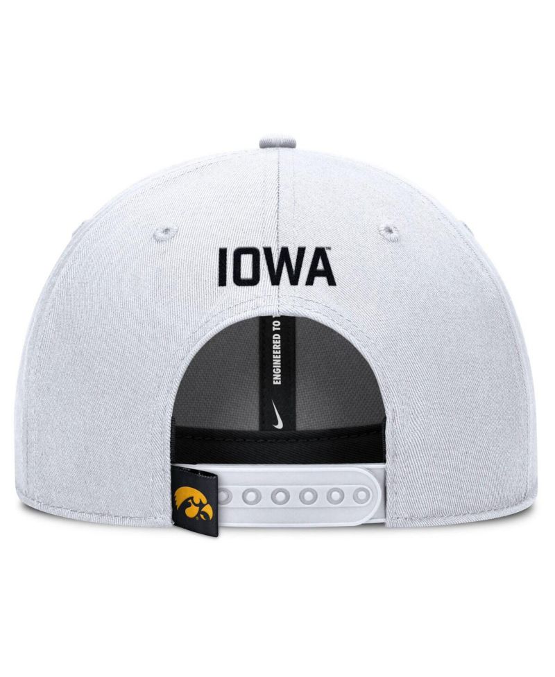 Men's White Iowa Hawkeyes 2025 On-Field Rise Performance Adjustable Hat