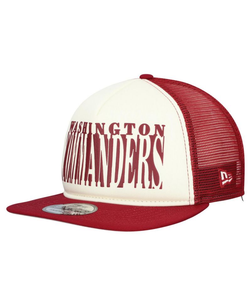 Men's Cream/Burgundy Washington Commanders Cutout A-Frame 9FIFTY Snapback Hat