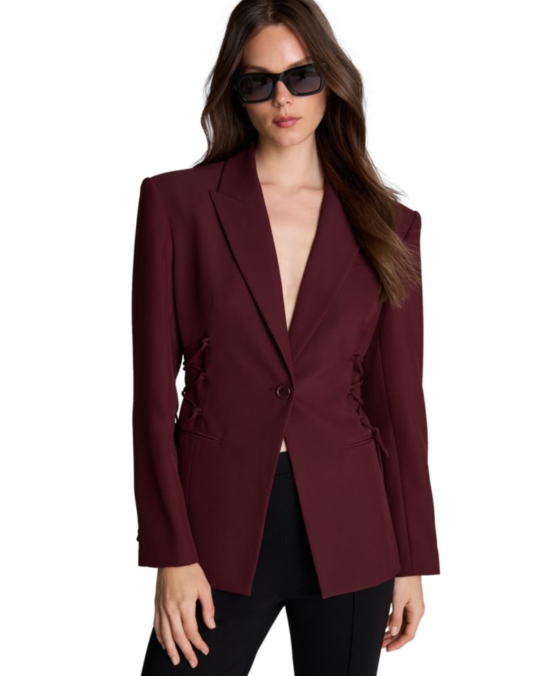 Women's Side lacing One Button Blazer