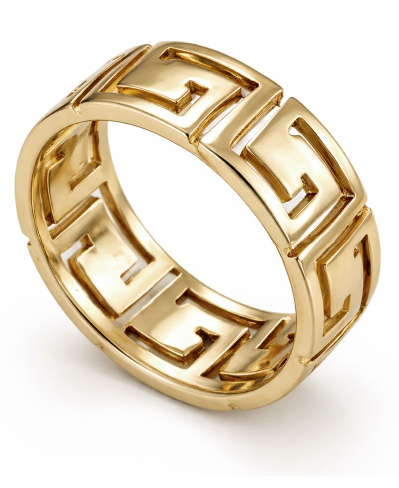 Women's Greek Key Band Ring