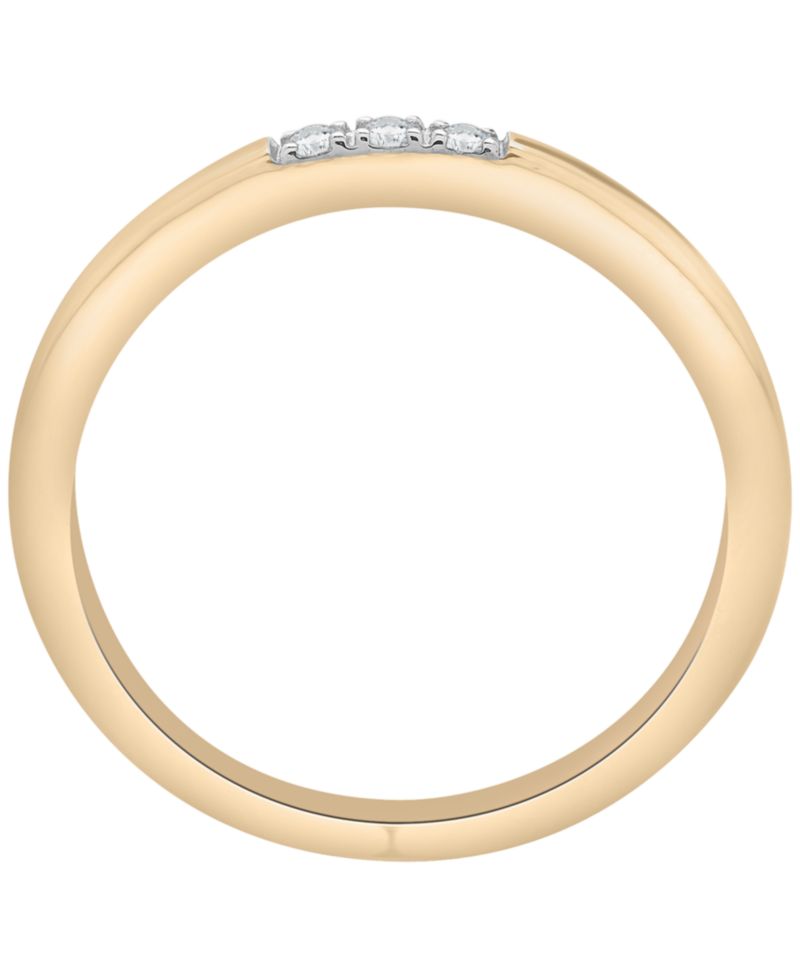 Diamond 3-Stone Ring (1/20 ct. t.w.) in 10K Yellow Gold
