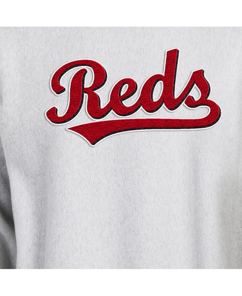 Men's Heather Gray Cincinnati Reds Reverse Weave Sweatshirt