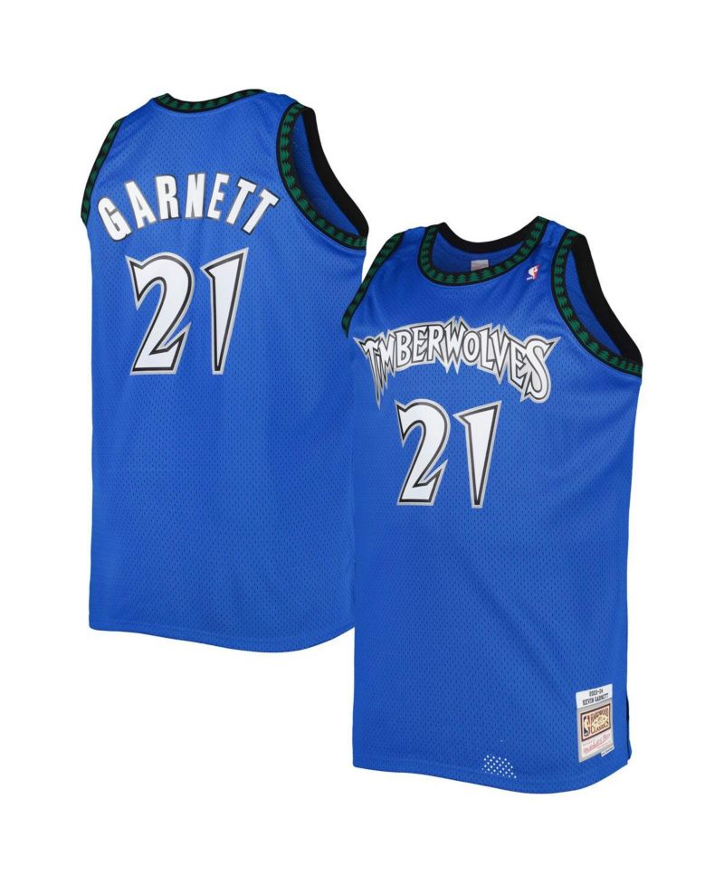 Men's Kevin Garnett Blue Minnesota Timberwolves Big and Tall Hardwood Classics 2003-04 Swingman Jersey