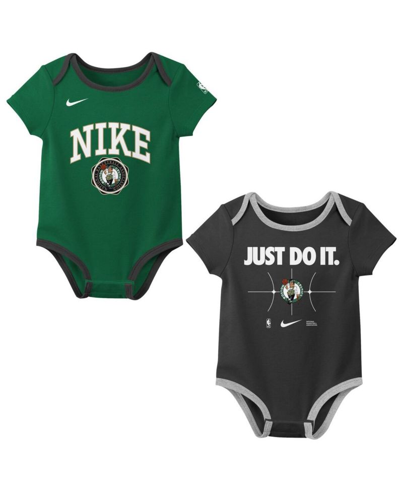 Baby Boys and Girls 2-Pack Kelly Green/Black Boston Celtics Just Do It Bodysuit Set