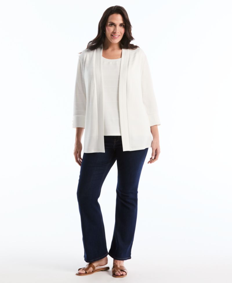 Petite Ottoman Knit Cardigan Sweater