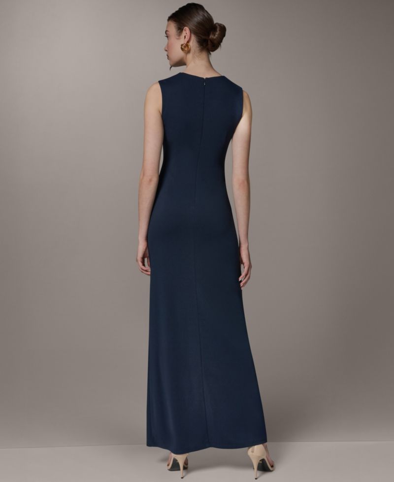 Women's Maxi Sleeveless Hardware Detail Dress