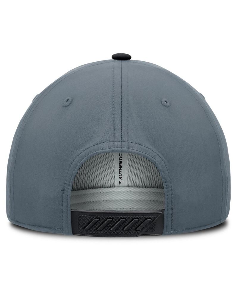 Men's Black/Charcoal Utah Mammoth Primary Logo Adjustable Hat