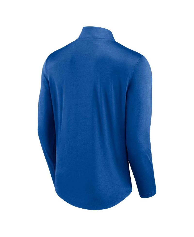 Men's Royal New York Mets Quarterback Quarter-Zip Top