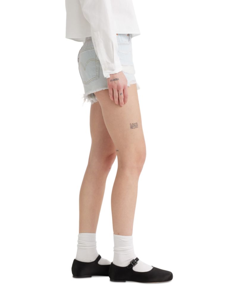 Women's 501 Button Fly Cotton High-Rise Denim Shorts