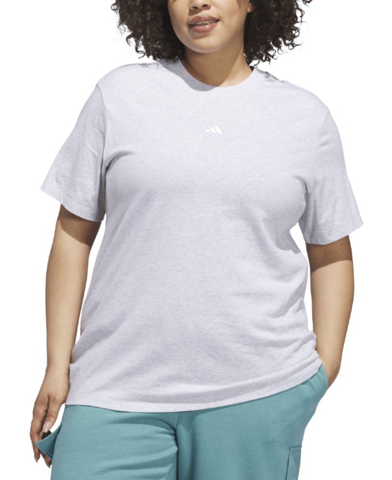 Plus Size Short-Sleeve Cotton Crewneck Logo T-Shirt