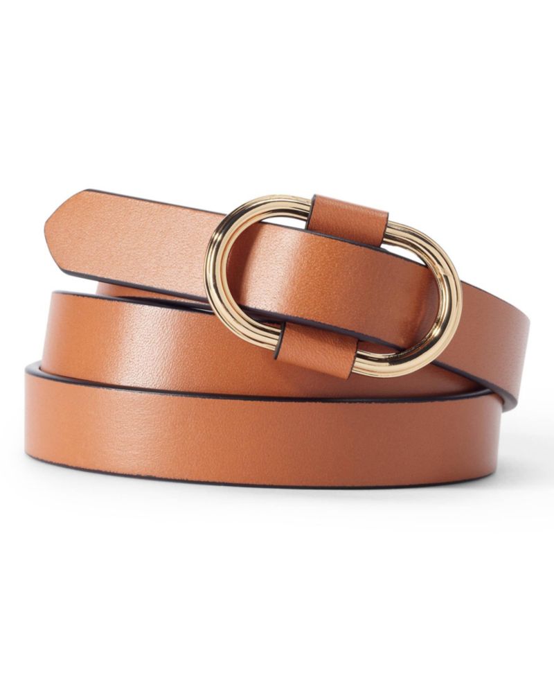 Women's Adjustable Skinny Leather Belt