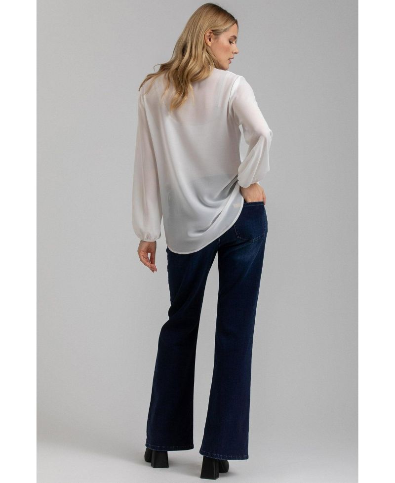 Maternity Slim Fit Hi-Rise Flare Jeans with Elastic Waistband