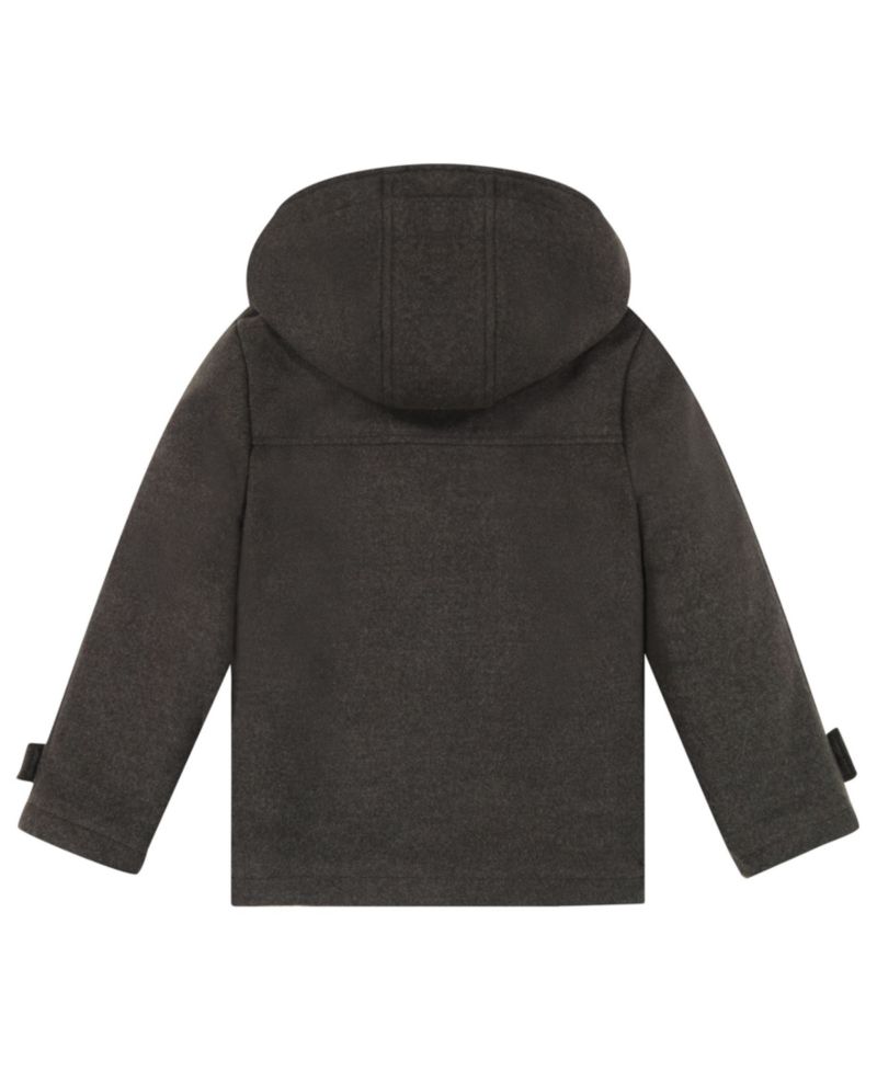 S Rothschild Boys' 6-16 Long-Sleeve Iconic Toggle Coat with Plaid Scarf