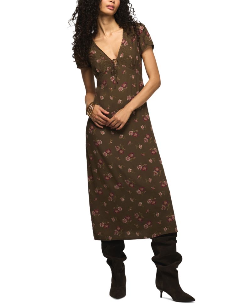 Women's Simone Embroidered Floral A-Line Midi Dress