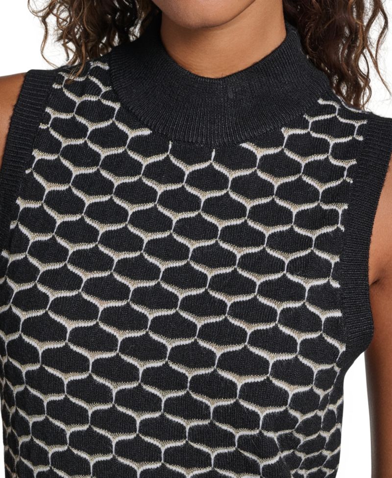 Women's Mock Neck Sleeveless Sweater