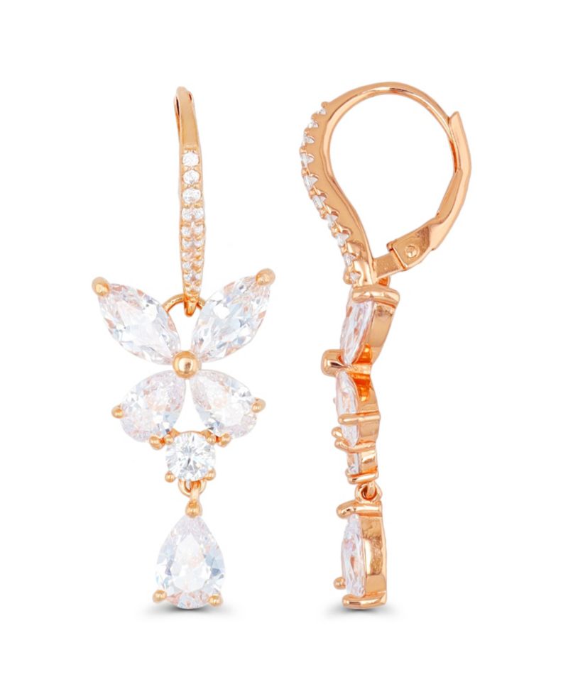 Dangling Earrings in 14K Gold or Rose Gold Plated or Sterling Silver