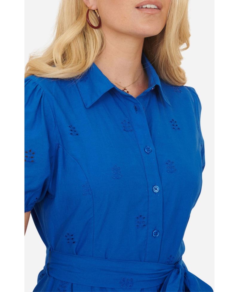 Women's Cotton Shirt Midi Dress