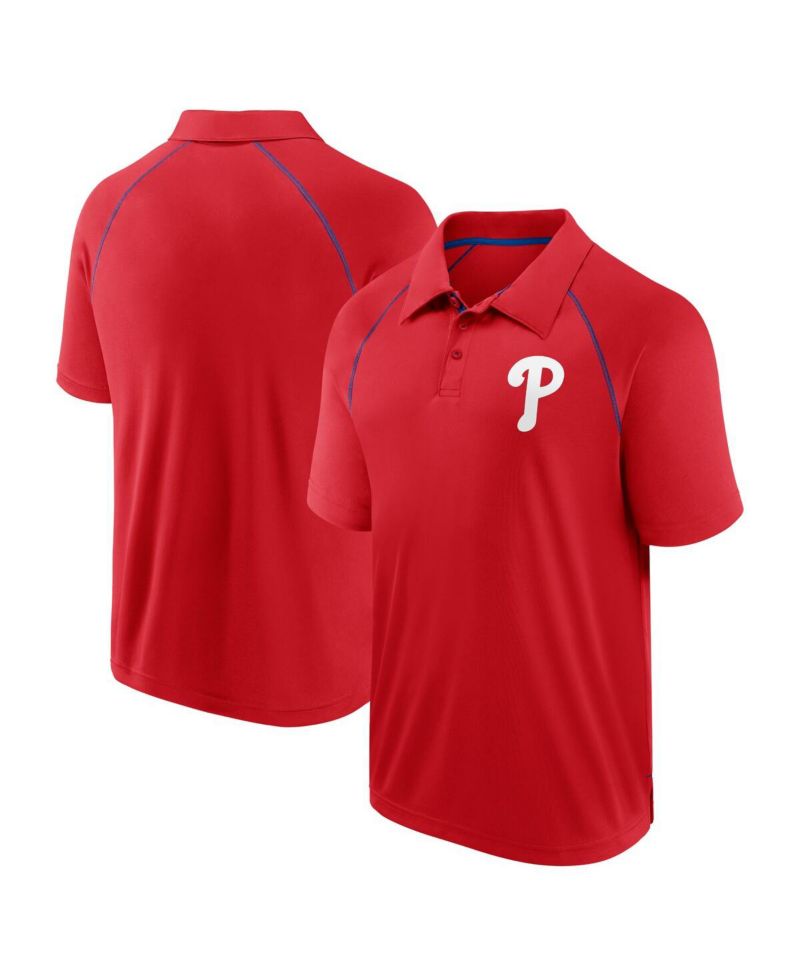 Men's Red Philadelphia Phillies Strong Alone Raglan Polo
