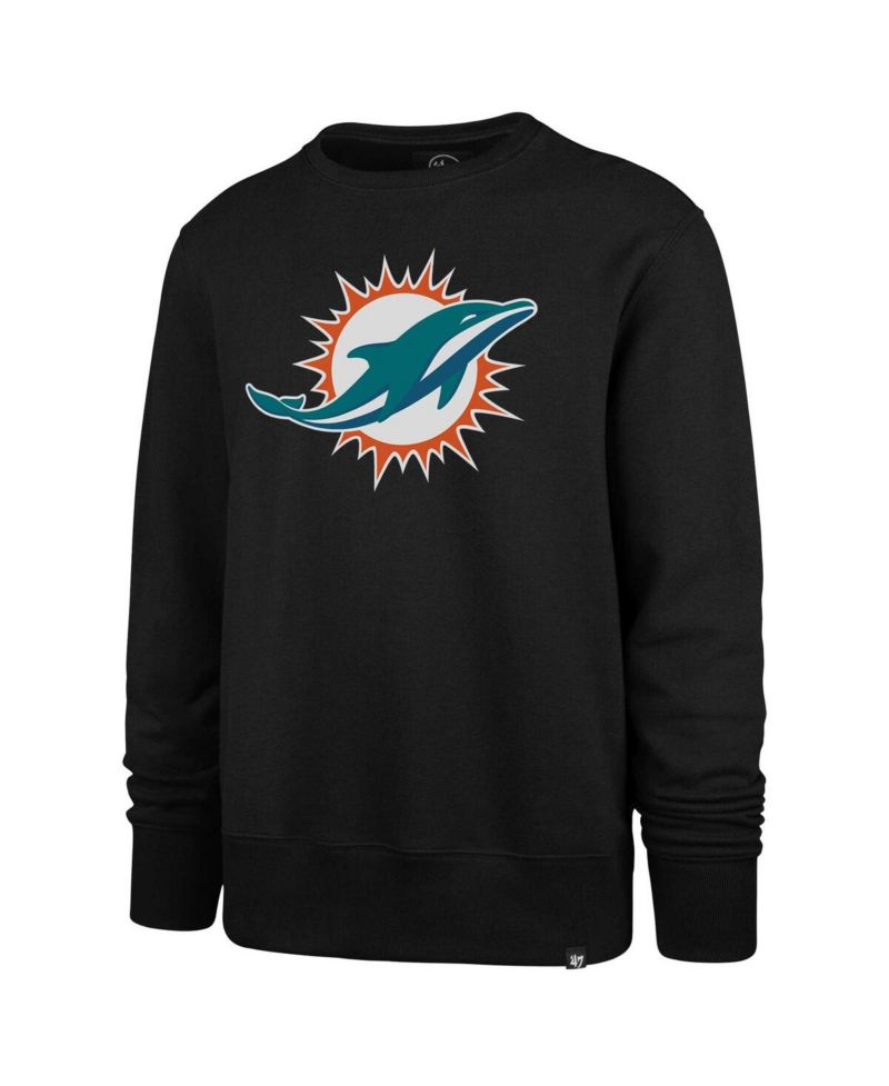 Men's Black Miami Dolphins Imprint Headline Pullover Sweatshirt