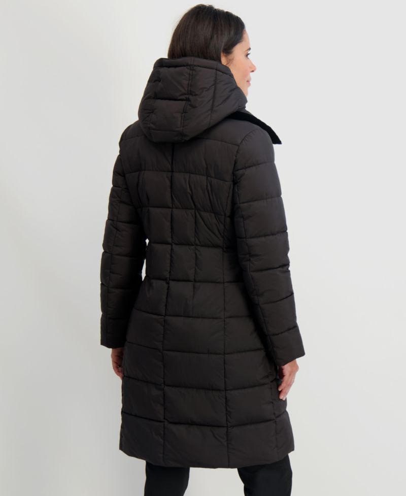 Women's Hooded Bibbed Puffer Coat