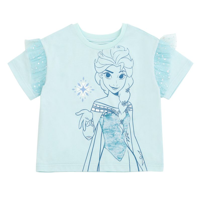 Girls Disney Queen Elsa T-Shirt and Skirt Outfit Set