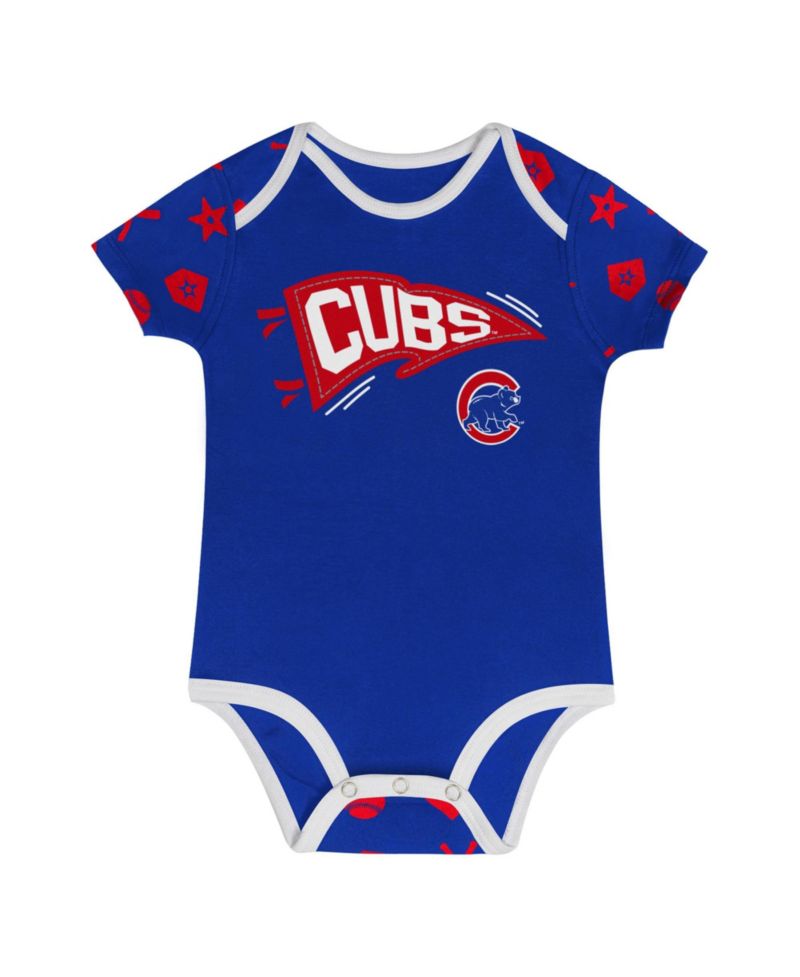 Baby Boys' and Girls' Chicago Cubs On Deck Short-Sleeve Screen Print Bodysuit and Shorts Set