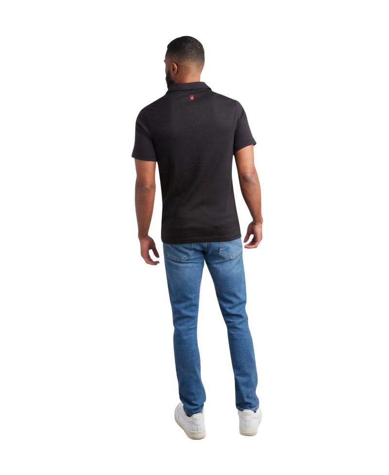 Men's Color-Blocked Short-Sleeve Polo Shirt