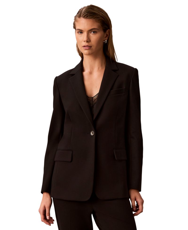 Women's Notch Collar One-Button Jacket
