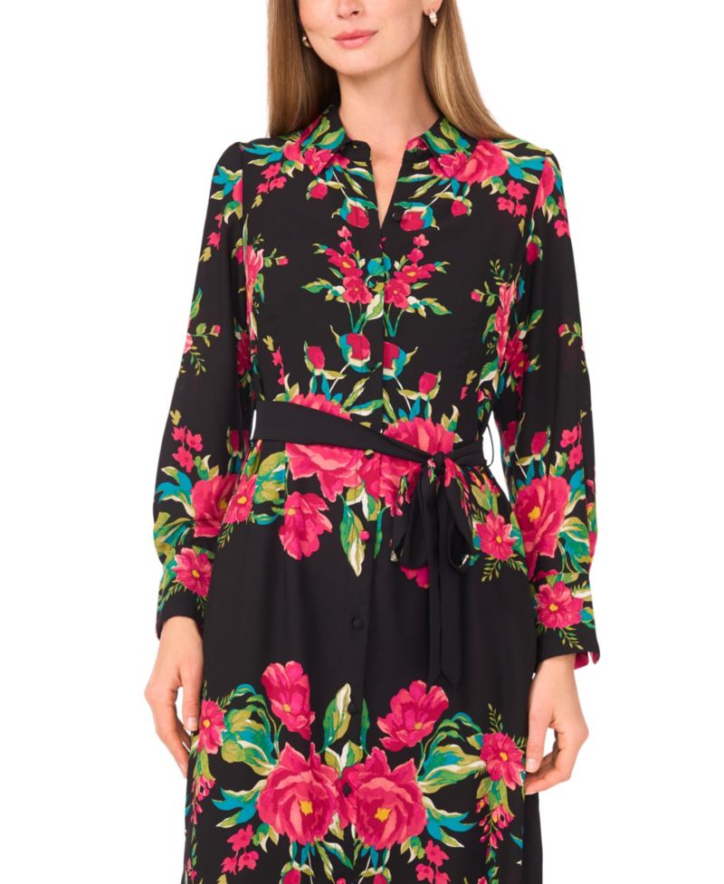 Women's Collared Long-Sleeve Dress