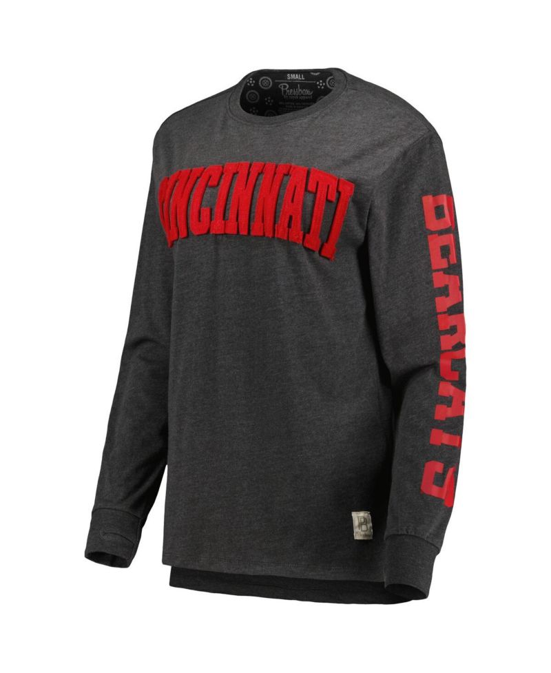 Women's Black Cincinnati Bearcats Two-Hit Canyon Long Sleeve T-shirt
