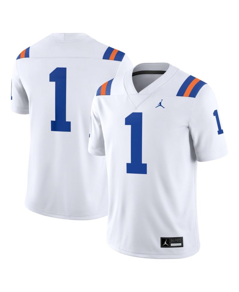 Men's #1 White Florida Gators Alternate Game Football Jersey