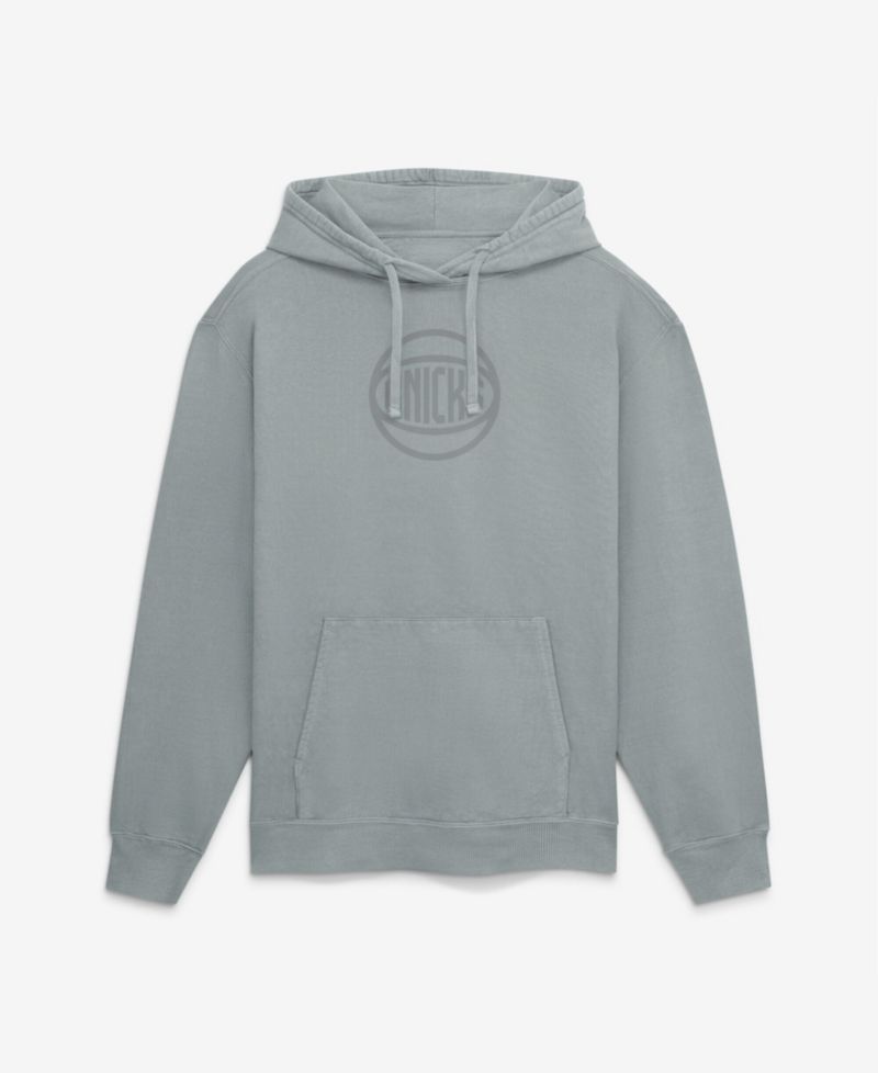 Men's Gray New York Knicks Washed Hoodie