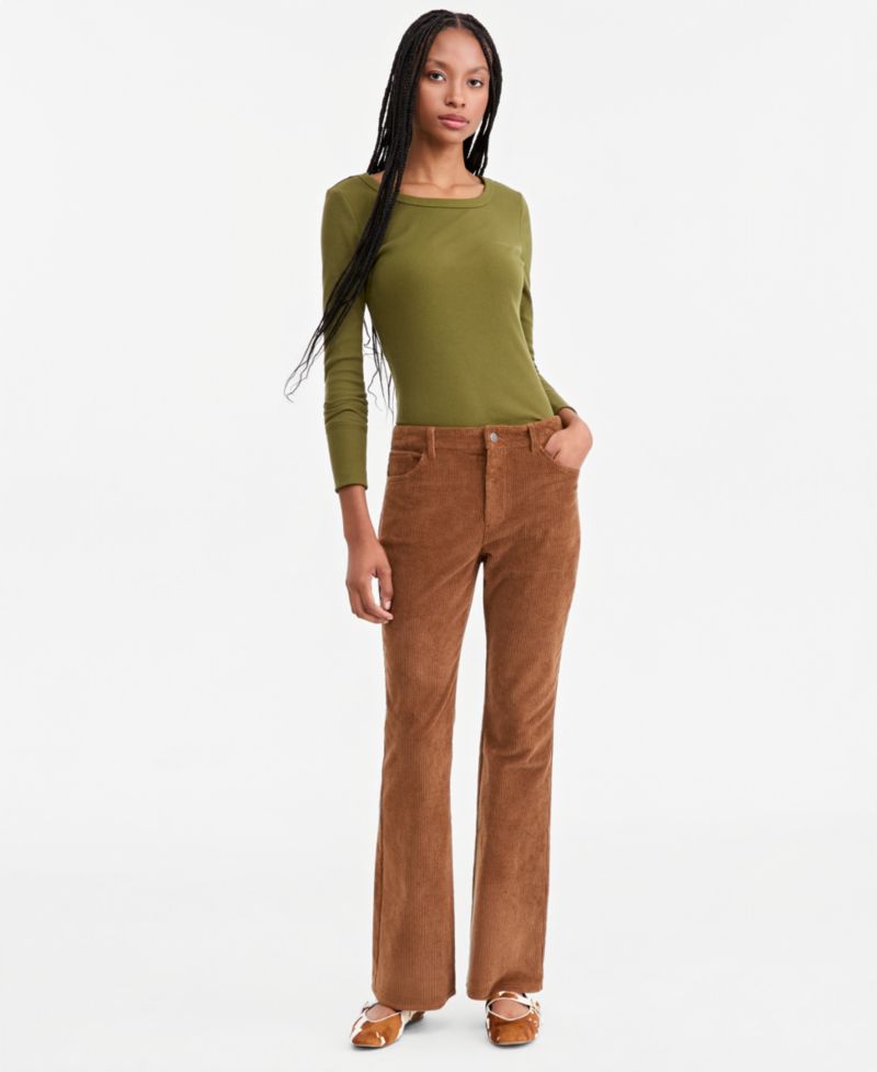 Petite Corduroy Flare Pants