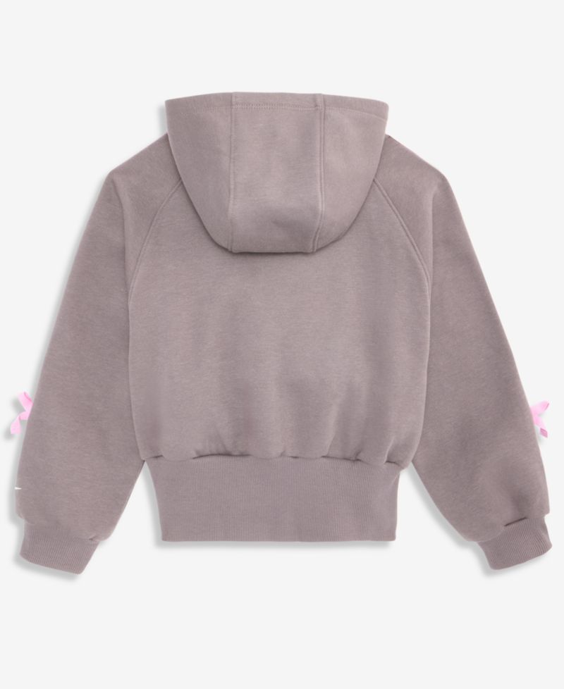 Girls' 4-6X Bow-Detail Long-Sleeve Graphic Hoodie
