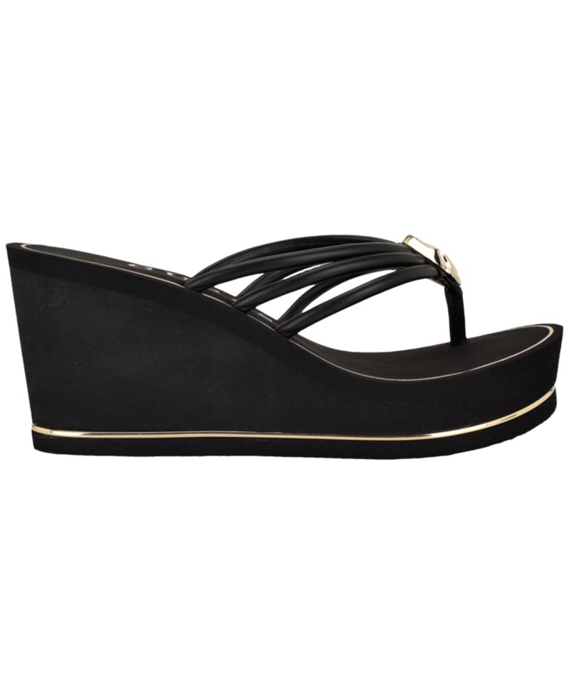 Women's Sabrie Ornamented Platform Thong Wedge Sandal
