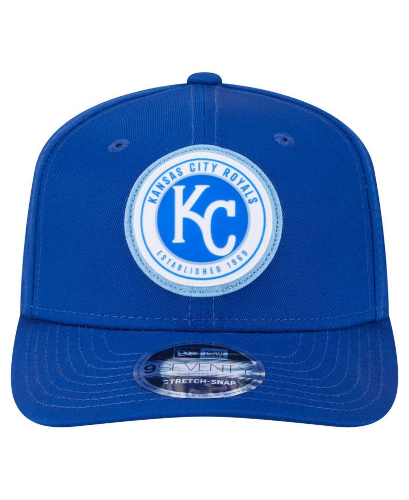Men's Royal Kansas City Royals Circle Patch 9SEVENTY Stretch-Snap Hat